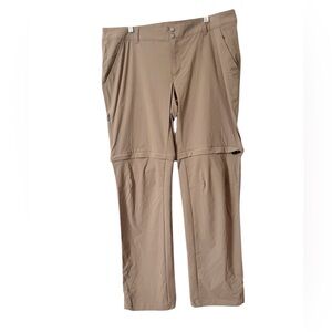 Colombia Women’s‎ Tan Omni-Shield Convertible Hiking Pants Plus Size 18W